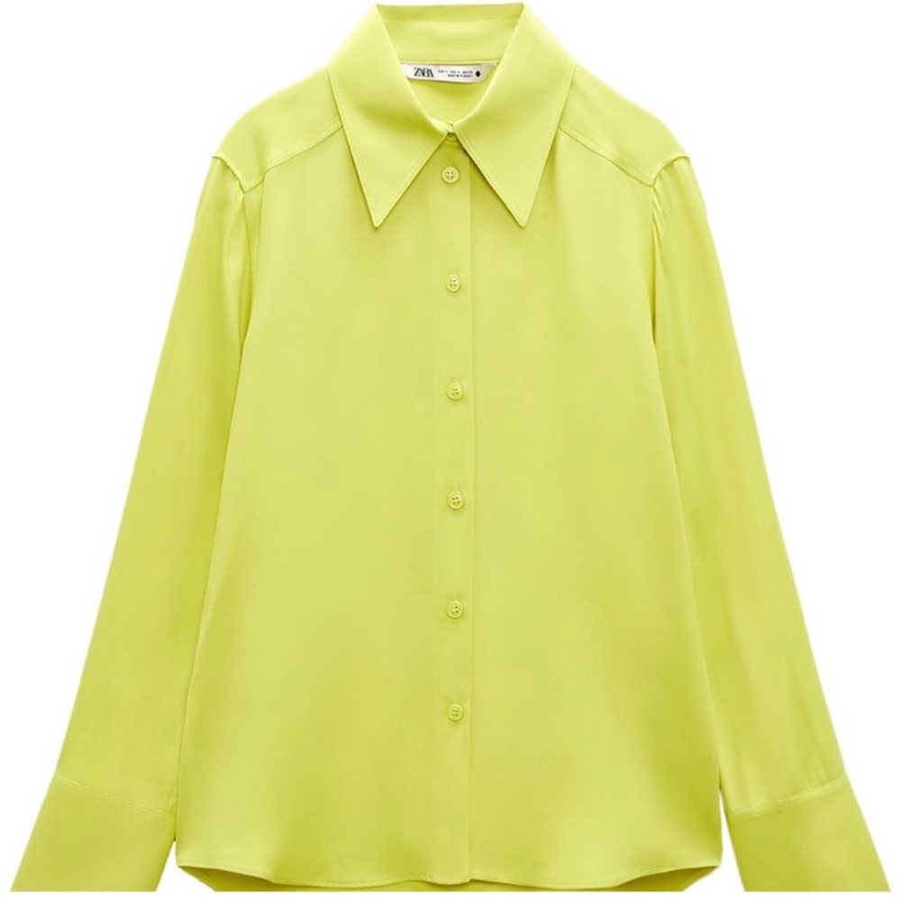 Zara neon yellow/green shirt